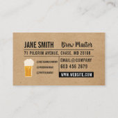 Carte De Visite Brasserie | Pub House | Beer Mug (Dos)