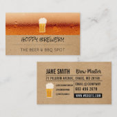 Carte De Visite Brasserie | Pub House | Beer Mug (Devant / Derrière)