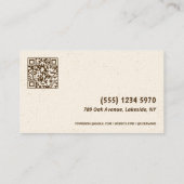 Carte De Visite Brasserie Scannable QR (Dos)