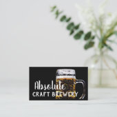 Carte De Visite Brasserie sophistiquée de métier de tasse de bière (Debout devant)