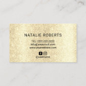 Carte De Visite Brasseur mobile à bronzage à sauf Tan Chic Noir &  (Dos)