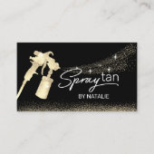 Carte De Visite Brasseur mobile à bronzage à sauf Tan Chic Noir &  (Devant)