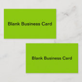 Carte De Visite Brat vert uni (Devant / Derrière)