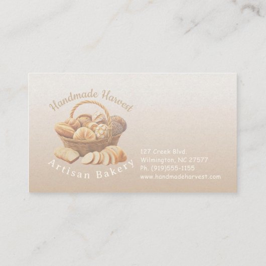 Carte De Visite Bread Basket (Dos)