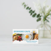 Carte De Visite Breakfast on Table | Cafe (Debout devant)