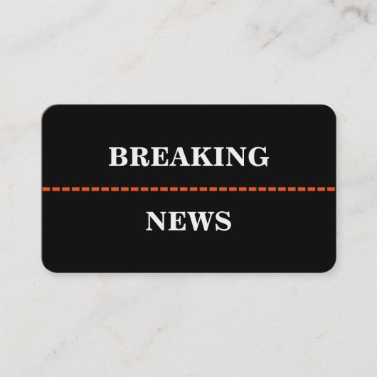 Carte de visite Breaking News (Devant)