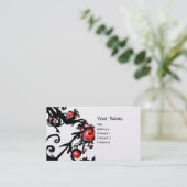 Carte De Visite BRERIES NOIRES ÉPAULES perles métalliques (Debout devant)