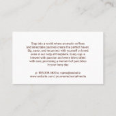 Carte De Visite Brewed Coffee Cup Retro Illustrations (Dos)