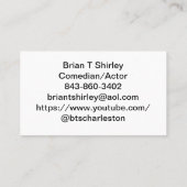 Carte De Visite Brian T Shirley Bus Card (Dos)