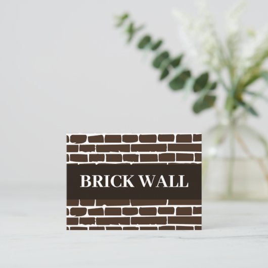 Carte De Visite Brick de mur (Debout devant)