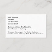 Carte De Visite Brick Paving And Pavers Theme Business Cards (Dos)
