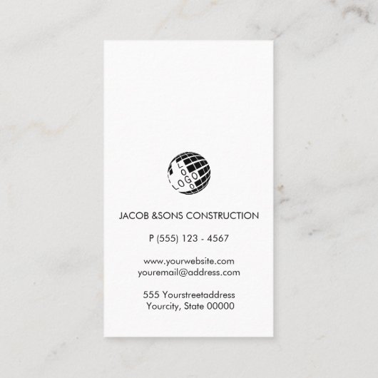 Carte De Visite Brick Stone Mason Masonry Construction (Dos)