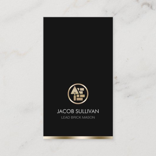 Carte De Visite Brick Stone Mason Masonry Construction (Devant)