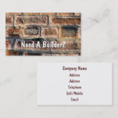 CARTE DE VISITE BRICK WALL (Devant / Derrière)