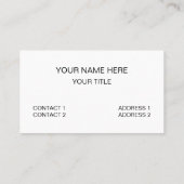 Carte De Visite Brick Wall Bricks Construction (Dos)