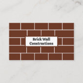 Carte De Visite Brick Wall Bricks Construction (Devant)