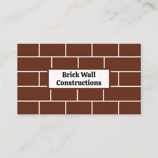 Carte De Visite Brick Wall Bricks Construction (Devant)