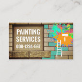 Carte De Visite Brick Wall Paint Splatter Painter (Devant)