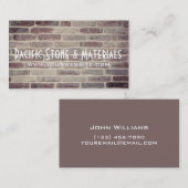 Carte De Visite Brick Wall , Stone Company (Devant / Derrière)