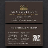 Carte De Visite Bricklayer Brick Masonry QR Code Contractor