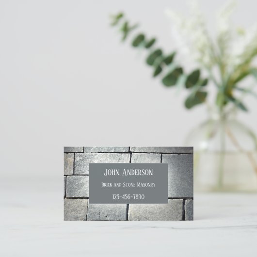 Carte De Visite Bricklayer Stone (Debout devant)
