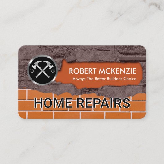 Carte De Visite Brickwork Masonry Home Handyman Repairs (Devant)