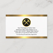 Carte De Visite Brickwork Masonry In Gold Border (Dos)