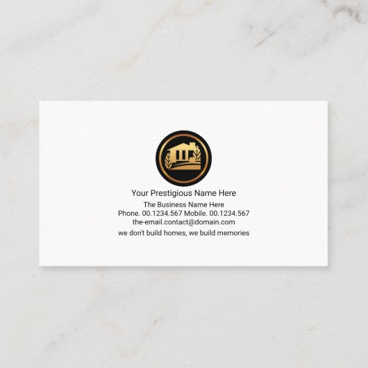 Carte De Visite Brickwork Masonry Plastering Works Home Rénovation (Dos)