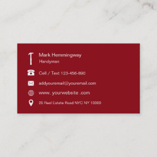 Carte De Visite Bricoleur Businesscards unique
