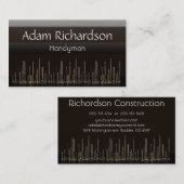 Carte De Visite Bricoleur, construction, constructeur, (Devant / Derrière)