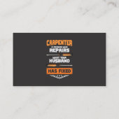 Carte De Visite Bricoleur de construction Charpentier | Modèle Ru (Dos)