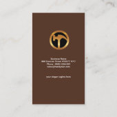 Carte De Visite Bricoleur en bois circulaire créatif de panneau (Dos)