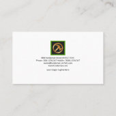 Carte De Visite Bricoleur en bois simple de texture de grain (Dos)