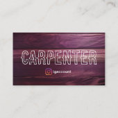 Carte De Visite Bricoleur Menuisier (Dos)