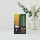 Carte De Visite Bricoleur noir simple de mur de briques de (Debout devant)