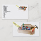 Carte De Visite Bricoleur, nom, adresse 1, adresse 2, contact 1… (Devant / Derrière)