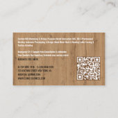 Carte De Visite Bricoleur professionnel de la construction Charpen (Dos)