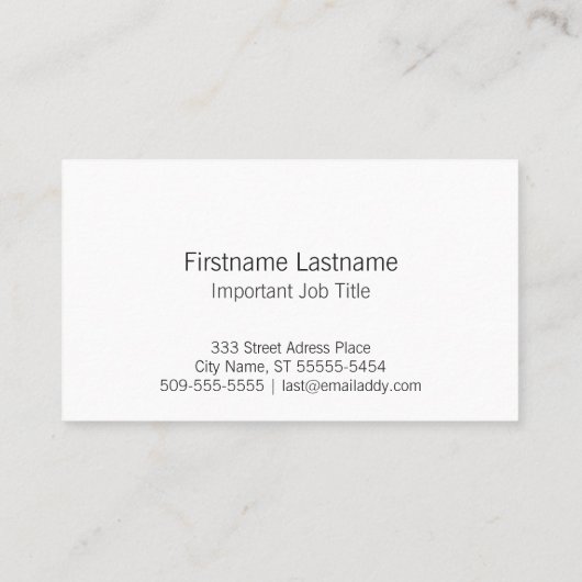 Carte De Visite Bricoleur [style blanc d'impression typographique] (Dos)