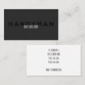 Carte De Visite Bricoleur [style d'impression typographique] (Devant / Derrière)