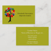 Carte De Visite Bright and Colorful Mechanical Gear (Devant / Derrière)