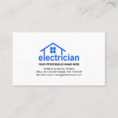 Carte De Visite Bright Blues Câblage électrique (Dos)