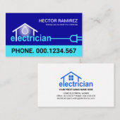 Carte De Visite Bright Blues Câblage électrique (Devant / Derrière)