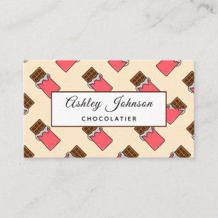 Carte De Visite Bright Chocolate Bar Motif Sweet Treat coloré