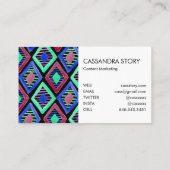 Carte De Visite Bright Diamonds Aquarelle Motif moderne Noir (Dos)