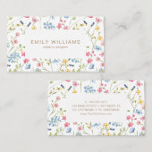 Carte de visite Bright Flowers (Devant / Derrière)