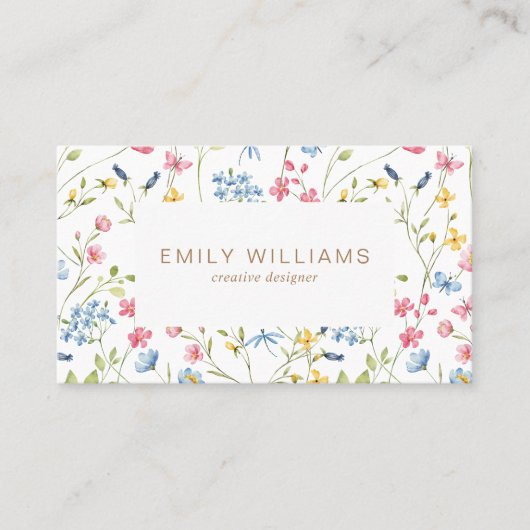 Carte de visite Bright Flowers (Devant)