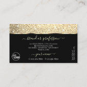 Carte De Visite Bright Gold Parties scintillant Étoiles lumineuses (Dos)