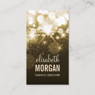 Carte De Visite Bright Gold Parties scintillant Sparkle Bokeh