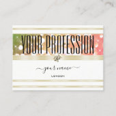 Carte De Visite Bright Green Rose Parties scintillant Diamants bla (Devant)