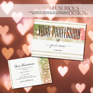 Carte De Visite Bright Green Rose Parties scintillant Diamants bla